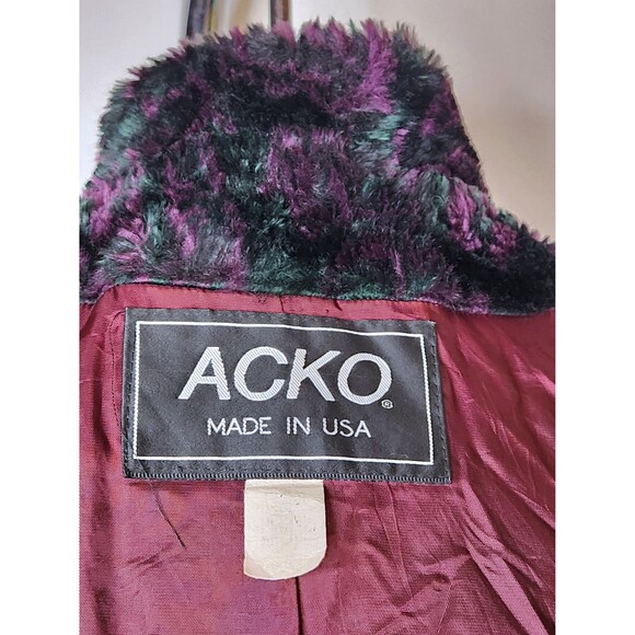 Vintage CROPPED Faux Fur Jacket Blazer - 80s 90s Crop Fur Jacket - Teddy Bear - Picture 9 of 10